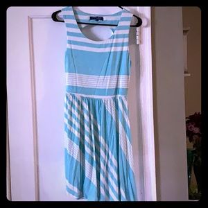 Teal and white dress